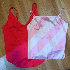 Victoria's Secret / Satin Camisole Top - set of 2 - Medium